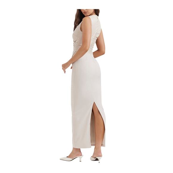 Laria ecru vegan leather maxi dress NWOT Authentic - Picture 4 of 4